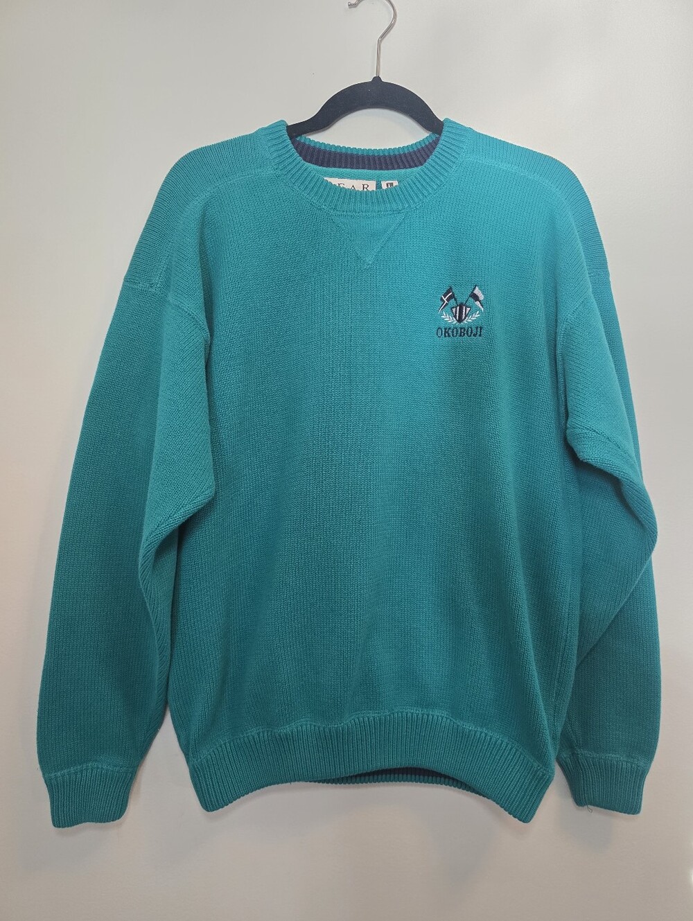 Vintage 90s Gear For Sports Okoboji Crewneck Sweater Green Size L Embroidered